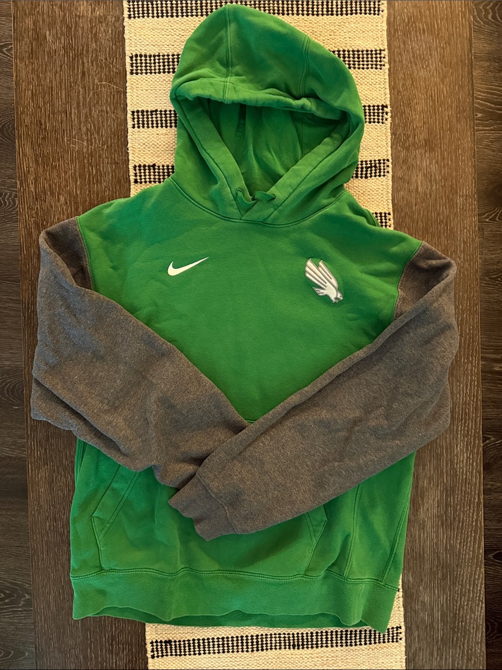 Nike Men’s Green & Gray Crewneck Hoodie Sweatshirt